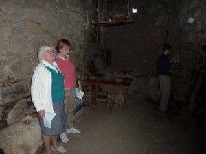 Exploring a first century house near the Sea of Galilee